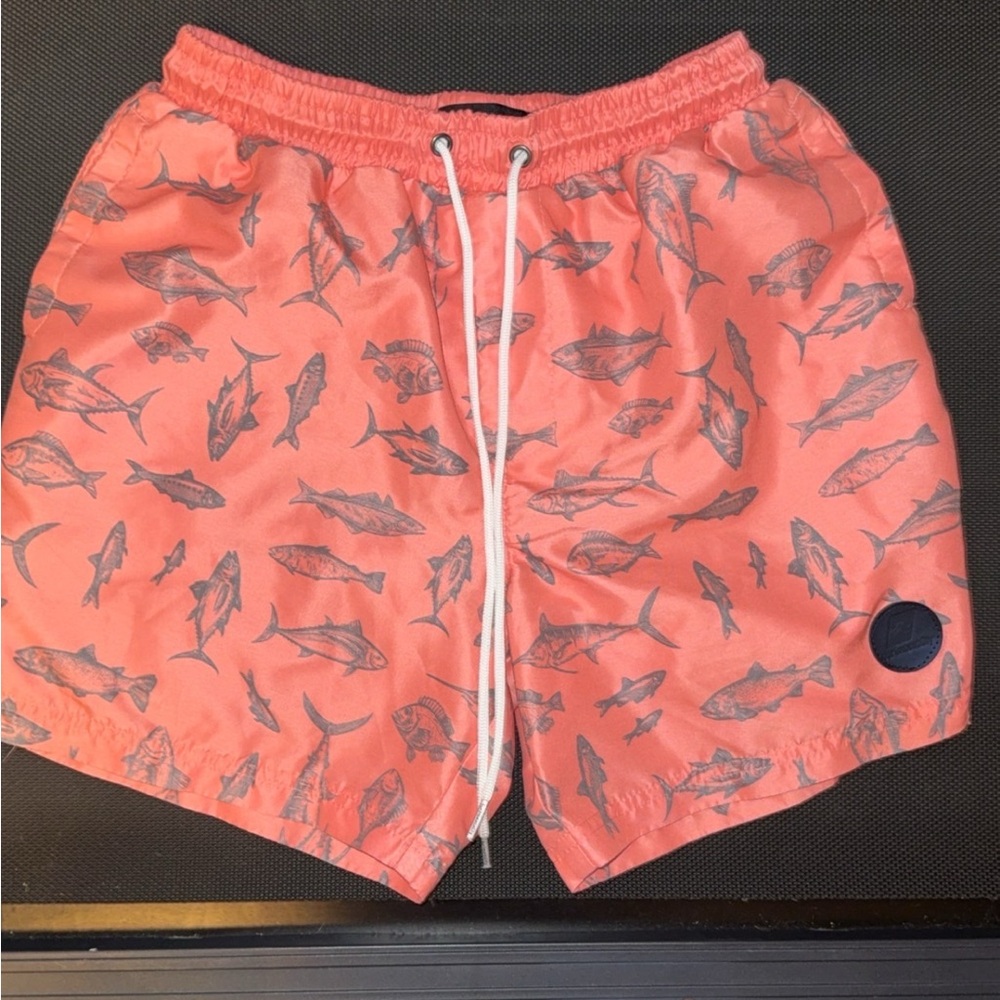 Men's Coral Fish Pattern Swim Trunks